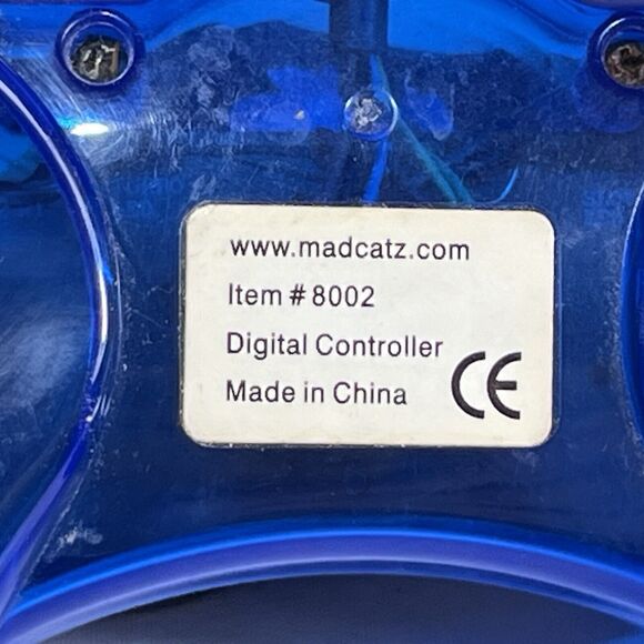 PlayStation Mad Catz Video Game Digital Controller Transparent Blue 8002 Used - Picture 6 of 7